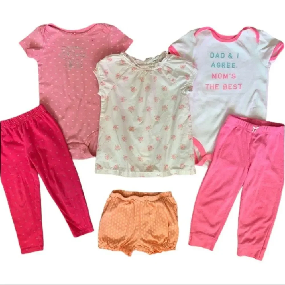 Carter’s 18 month 6-piece Bundle outfit set leggings shorts bodysuit